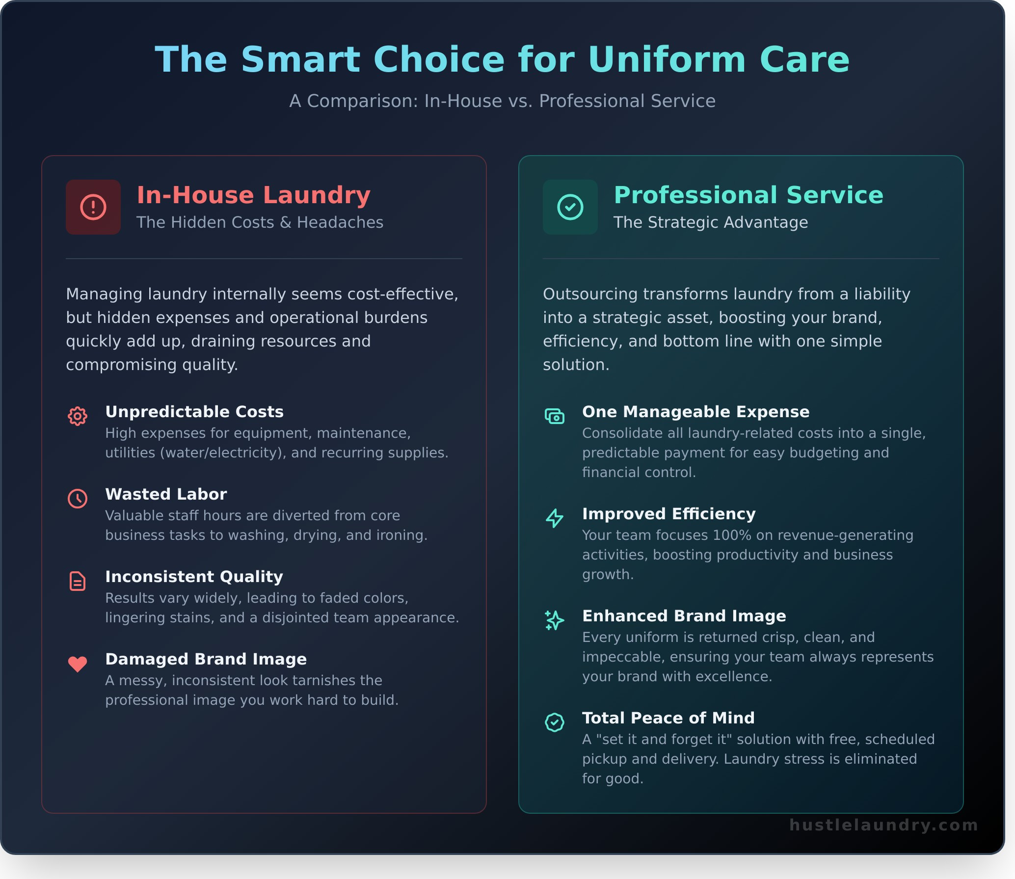 Professional Uniform Cleaning Service in Doha: Keep Your Team Looking Sharp - Infographic