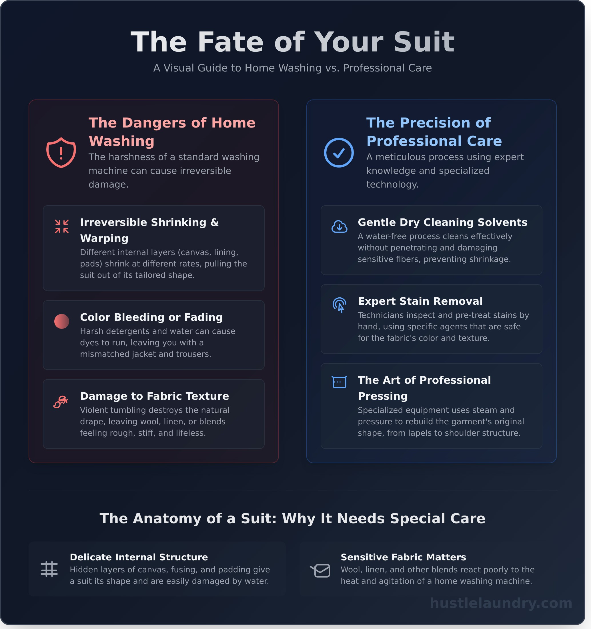 The Professional Way to Clean Suits and Formal Wear in Doha - Infographic