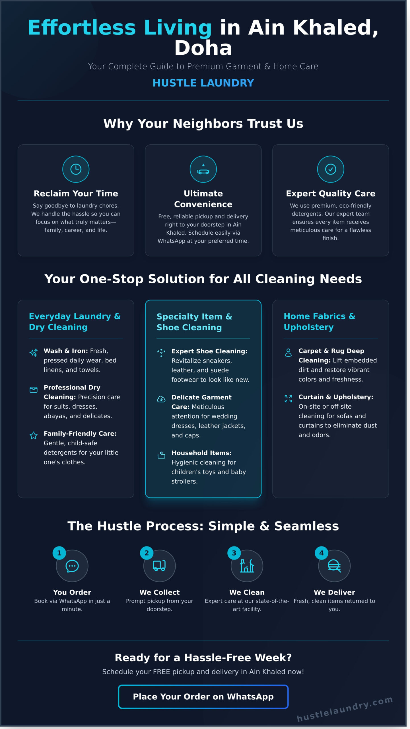 Top-Rated Laundry Service in Ain Khaled, Doha | Hustle Laundry