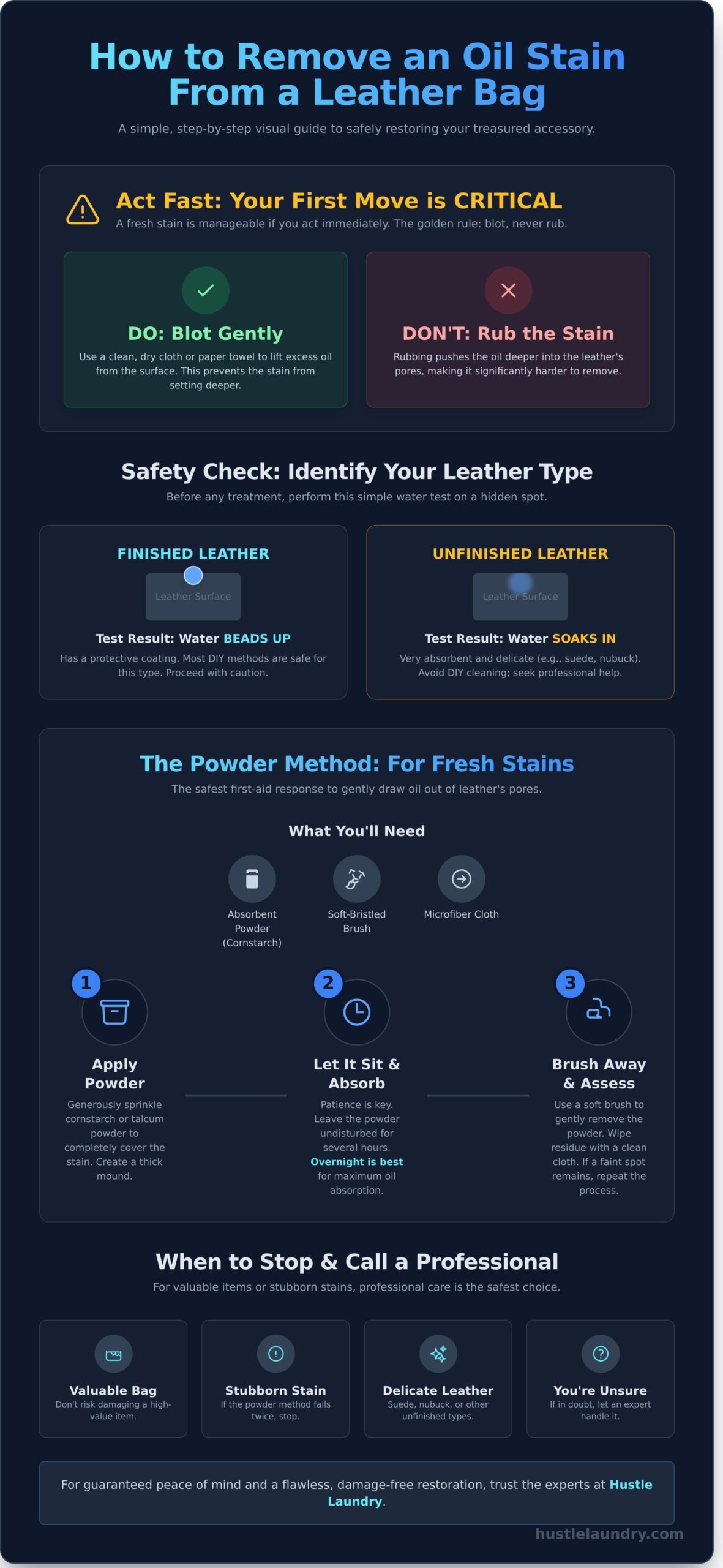 How to Remove Oil Stains From a Leather Bag: A Step-by-Step Guide