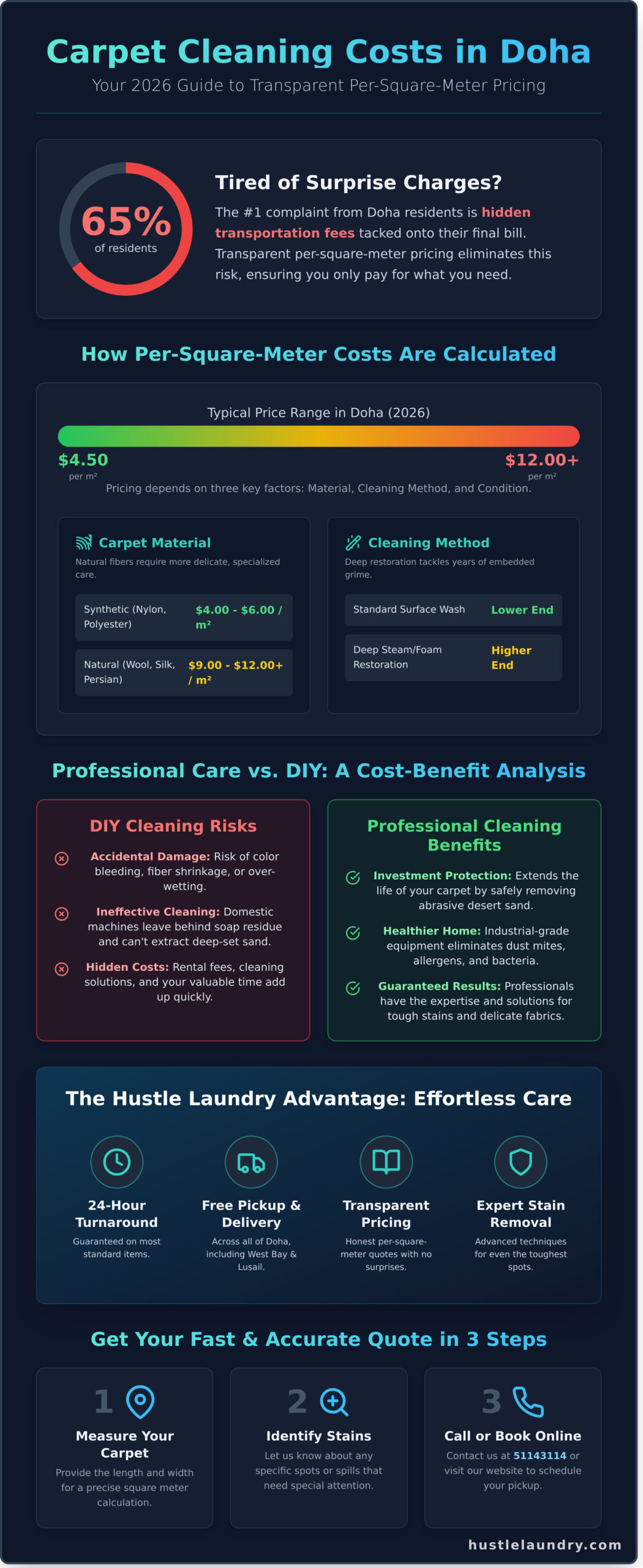 Carpet Cleaning Cost Per Square Meter in Qatar: 2026 Pricing Guide